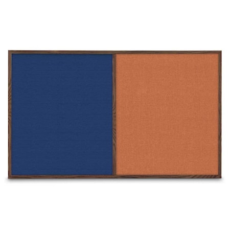 United Visual Products Single Door Radius Corkboard, 36"x36", Bla, UV7002RC-BLACK-BUFF UV7002RC-BLACK-BUFF